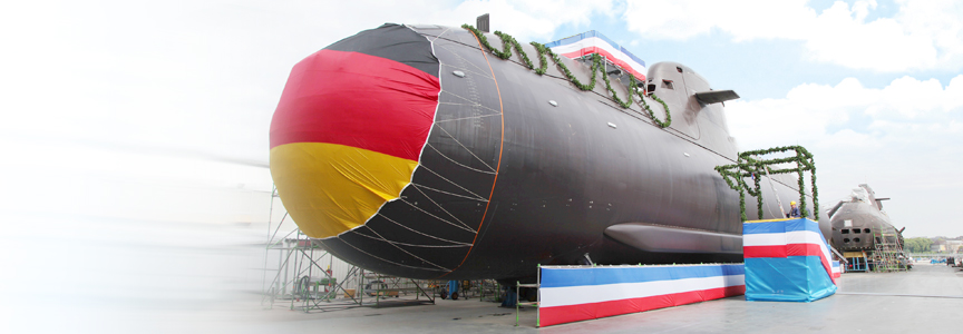 Brennstoffzellen U-Boot „U36“ für die Deutsche Marine in Kiel getauft
